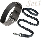 Dog Collar Durable Adjustable Military Pet Collar Tactical Leash Set Nylon Collar Medium Large Dog Shepherd Training Accessories