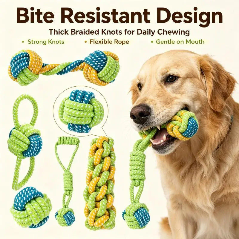 Pet Dog Toys for Large Small Dogs Toy Interactive Cotton Rope Mini Dog Toys Ball for Dogs Accessories Toothbrush Chew Puppy Toy