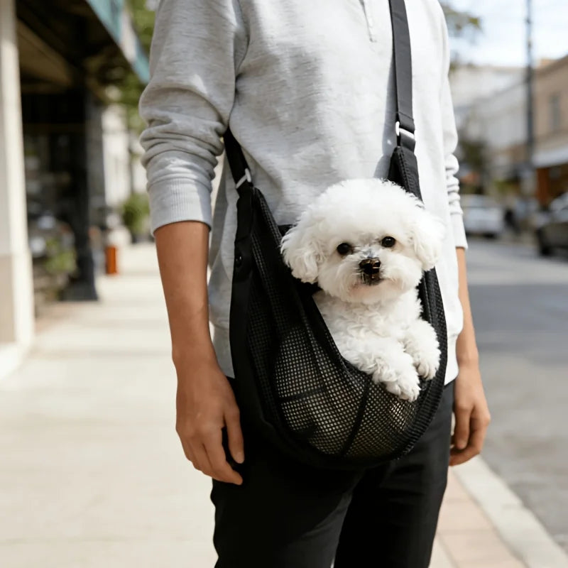 Mesh Pet Carrier Bag-can Be Used Diagonally or Over The Shoulder, with Flexible and Versatile Design, Lightweight and Breathable