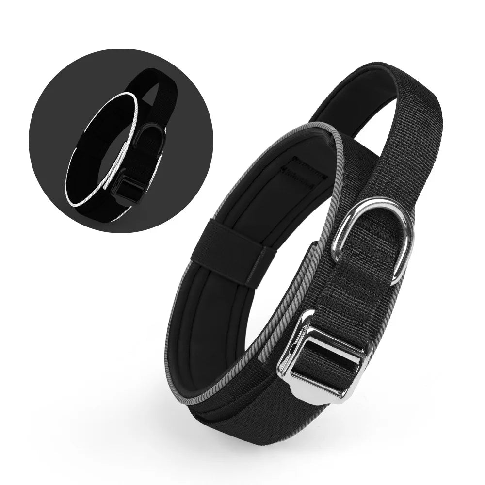 New Reflective Outdoor Pet Dog Tactical Collar for Large Dogs Collar Training Dog Accessories