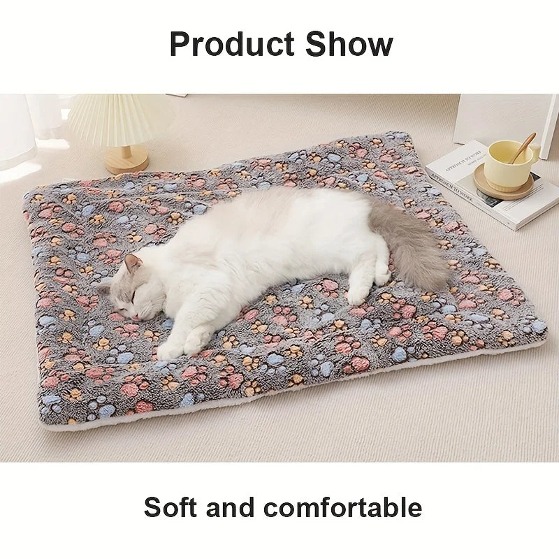Pet Mat - Thick Cushioned Dog & Cat Bed, All-Season Soft Sleeping Pad, Non-Slip Machine Washable, Ideal for Small to Medium Dogs