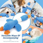 Pet Dog Toys Cute Goose Shape Plush Squeaky Chew Toy Bite Resistant Teeth Cleaning Interactive Stuffed Molar Pet Play Toys