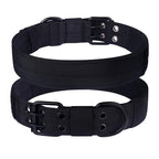 Tactical Dog Collar, Heavy Duty Nylon Dog Collar with Double Buckle, Adjustable Military Dog Collar for Medium Large Dogs