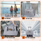 Pet Carrier Bag Airline Approved Up for Cats and Dogs Up to 20LBs, Soft Cat Carrier Dog Carrier Travel Kitten Carrier with Mat
