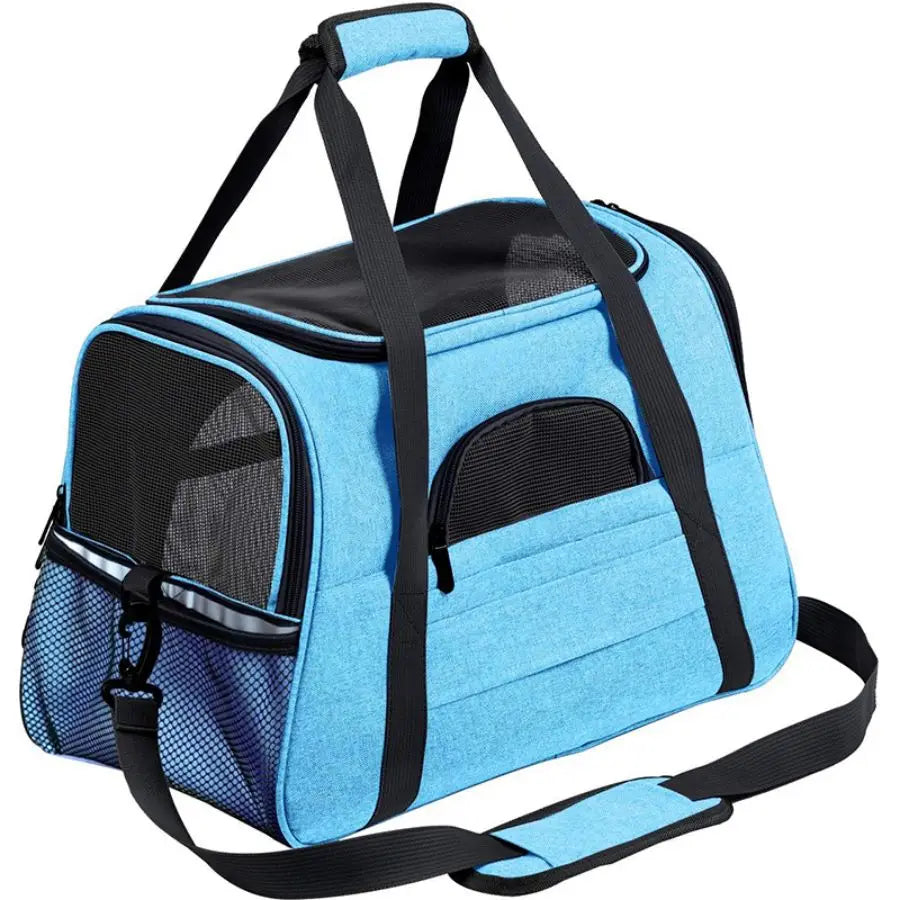Pet Carrier Bag Airline Approved Up for Cats and Dogs Up to 20LBs, Soft Cat Carrier Dog Carrier Travel Kitten Carrier with Mat