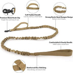 Tactical Dog Collar, Heavy Duty Nylon Collar with Metal Buckle & D Ring, Adjustable Training Collar for Medium Large Dogs