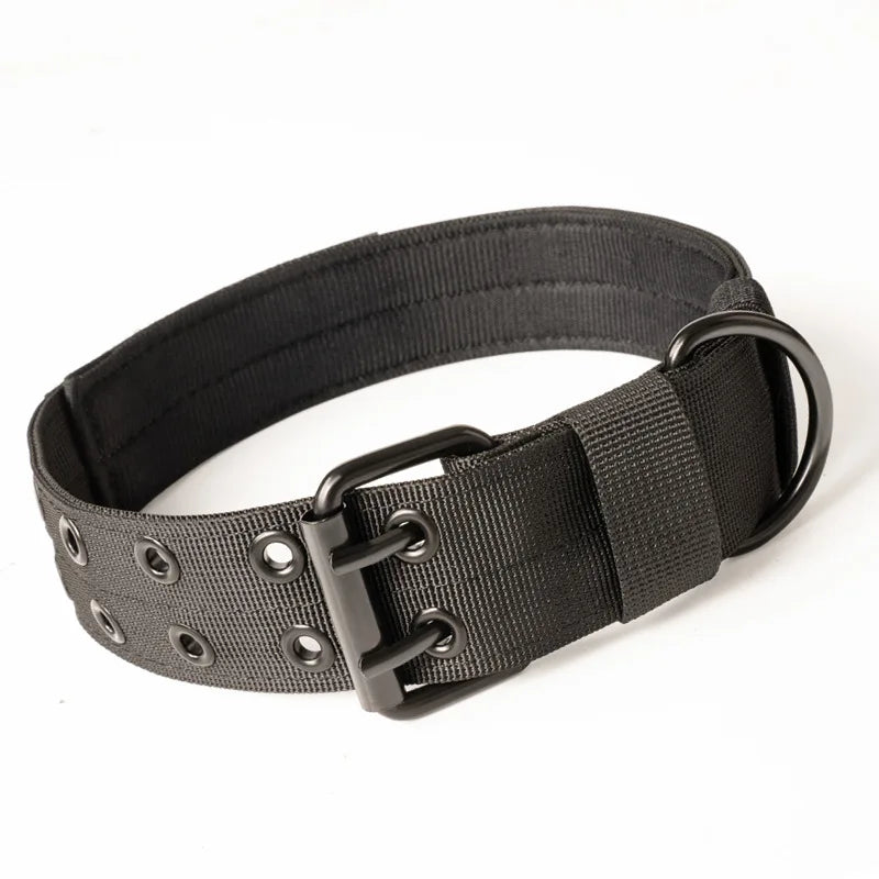Dog Collar Durable Adjustable Military Pet Collar Tactical Leash Set Nylon Collar Medium Large Dog Shepherd Training Accessories