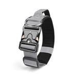 Durable Metal Buckle Pet Collars for Medium Large Dogs Solid Nylon Big Dog Collar with Handle Greyhound Mascotas Accessories