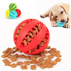 Pet Dog Toys Toy Funny Interactive Elasticity Soft Ball Dog Chew Toy For Dog Tooth Clean Ball Food Extra-tough Rubber Ball Dogs