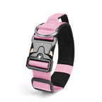 Durable Metal Buckle Pet Collars for Medium Large Dogs Solid Nylon Big Dog Collar with Handle Greyhound Mascotas Accessories