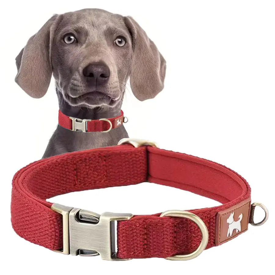 DC001 Dog Collars For Medium Dogs, Classic Heavy Duty Dog Collars With Quick Release Metal Buckle, Adjustable Medium Dog Collar