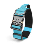 Durable Metal Buckle Pet Collars for Medium Large Dogs Solid Nylon Big Dog Collar with Handle Greyhound Mascotas Accessories