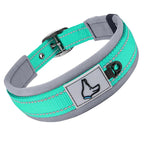 Padded Dog Collars for Small Medium Large Dogs Soft Reflective Wide Pet Collars Adjustable Heavy Duty Nylon Neoprene Dog Collar
