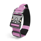 Durable Metal Buckle Pet Collars for Medium Large Dogs Solid Nylon Big Dog Collar with Handle Greyhound Mascotas Accessories