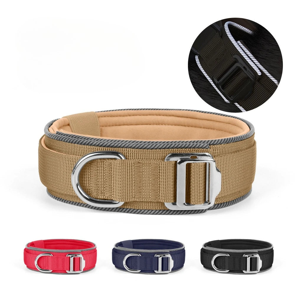 New Reflective Outdoor Pet Dog Tactical Collar for Large Dogs Collar Training Dog Accessories