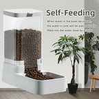 Pet Feeders and Drinkers Large Capacity Food Storage Dispenser Containers Durable Gravity Feeding Stations For Dogs And Cats