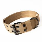 Dog Collar Durable Adjustable Military Pet Collar Tactical Leash Set Nylon Collar Medium Large Dog Shepherd Training Accessories