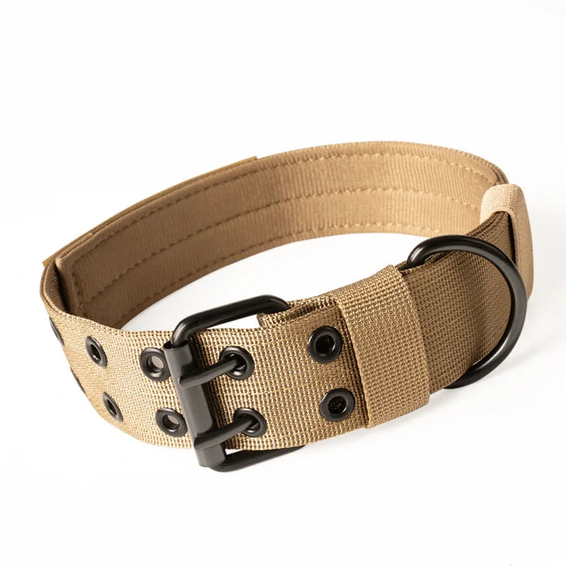 Dog Collar Durable Adjustable Military Pet Collar Tactical Leash Set Nylon Collar Medium Large Dog Shepherd Training Accessories