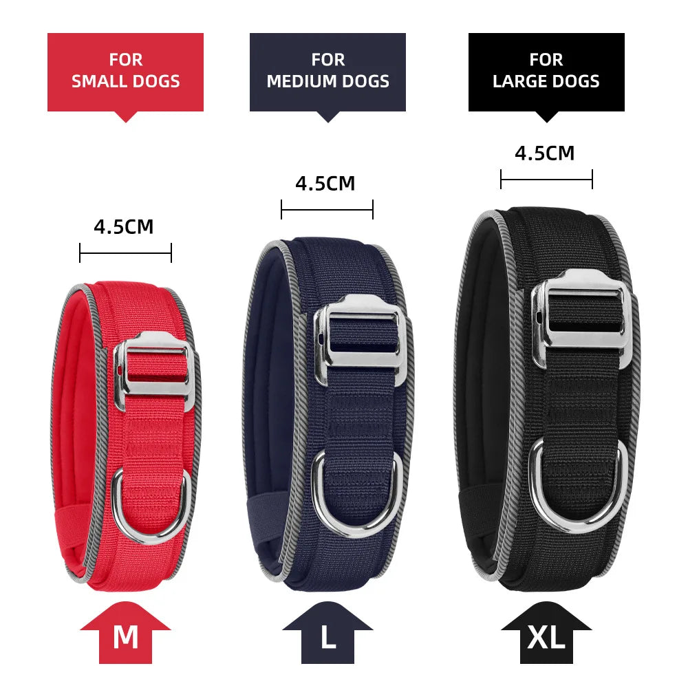 New Reflective Outdoor Pet Dog Tactical Collar for Large Dogs Collar Training Dog Accessories