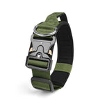 Durable Metal Buckle Pet Collars for Medium Large Dogs Solid Nylon Big Dog Collar with Handle Greyhound Mascotas Accessories