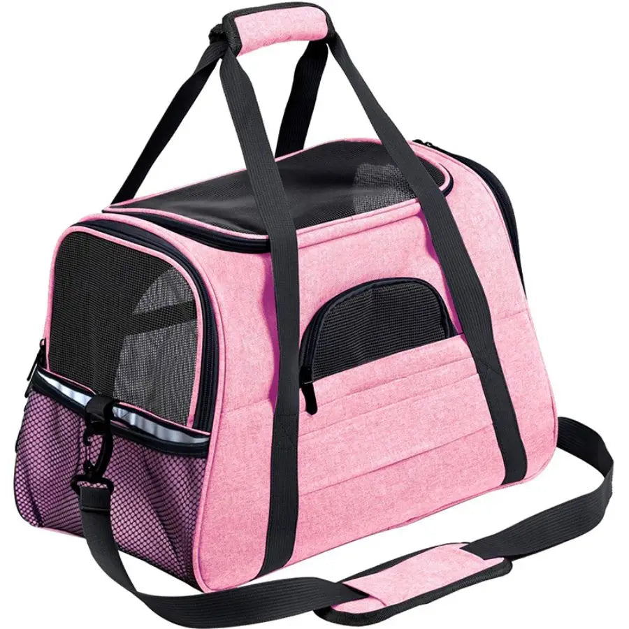 Pet Carrier Bag Airline Approved Up for Cats and Dogs Up to 20LBs, Soft Cat Carrier Dog Carrier Travel Kitten Carrier with Mat