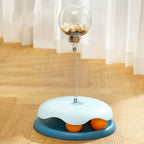 Pet Cat Toys Slow Feeder Food Leaking Ball Turntable 360° Rotation Smooth Round Fun Gameplay Relieves Boredom For Cats