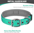 Padded Dog Collars for Small Medium Large Dogs Soft Reflective Wide Pet Collars Adjustable Heavy Duty Nylon Neoprene Dog Collar