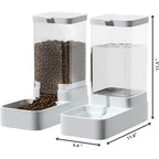 Pet Feeders and Drinkers Large Capacity Food Storage Dispenser Containers Durable Gravity Feeding Stations For Dogs And Cats