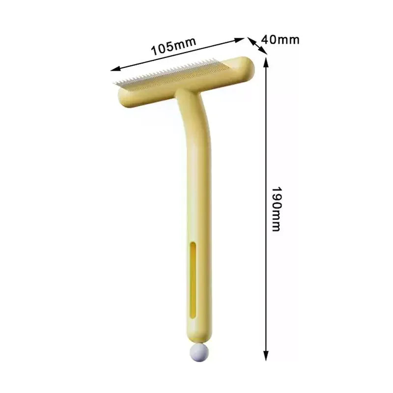 Pet Grooming Undercoat Rake 20 Degree Tilted Design Rounded Smooth Teeth For Cats Dogs Daily Home Grooming