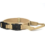 Tactical AirTag Dog Collar, with AirTag Holder and Handle Military Dog Metal Buckle Adjustable GPS Collar for Medium Large Dogs
