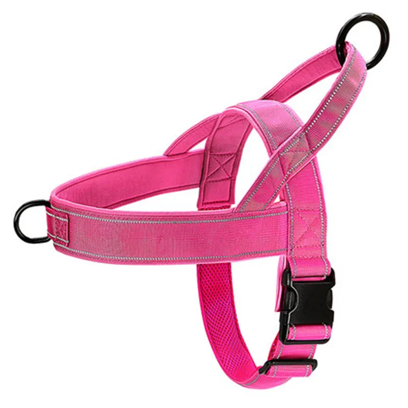 Tactical Dog Harness 1000D Nylon Adjustable Anti-Pull with Handle Reflective Vest for Large Dogs Outdoor Training