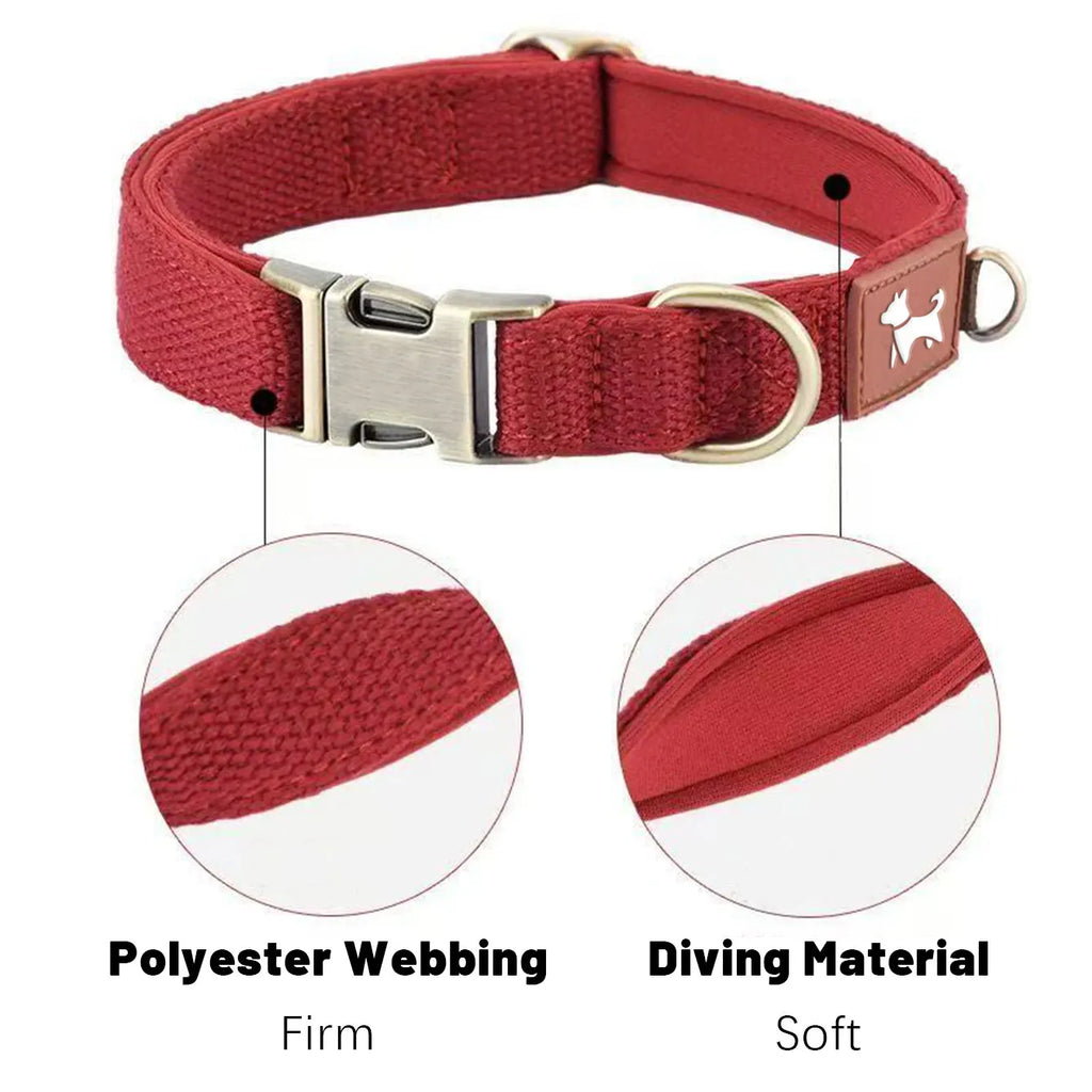 DC001 Dog Collars For Medium Dogs, Classic Heavy Duty Dog Collars With Quick Release Metal Buckle, Adjustable Medium Dog Collar