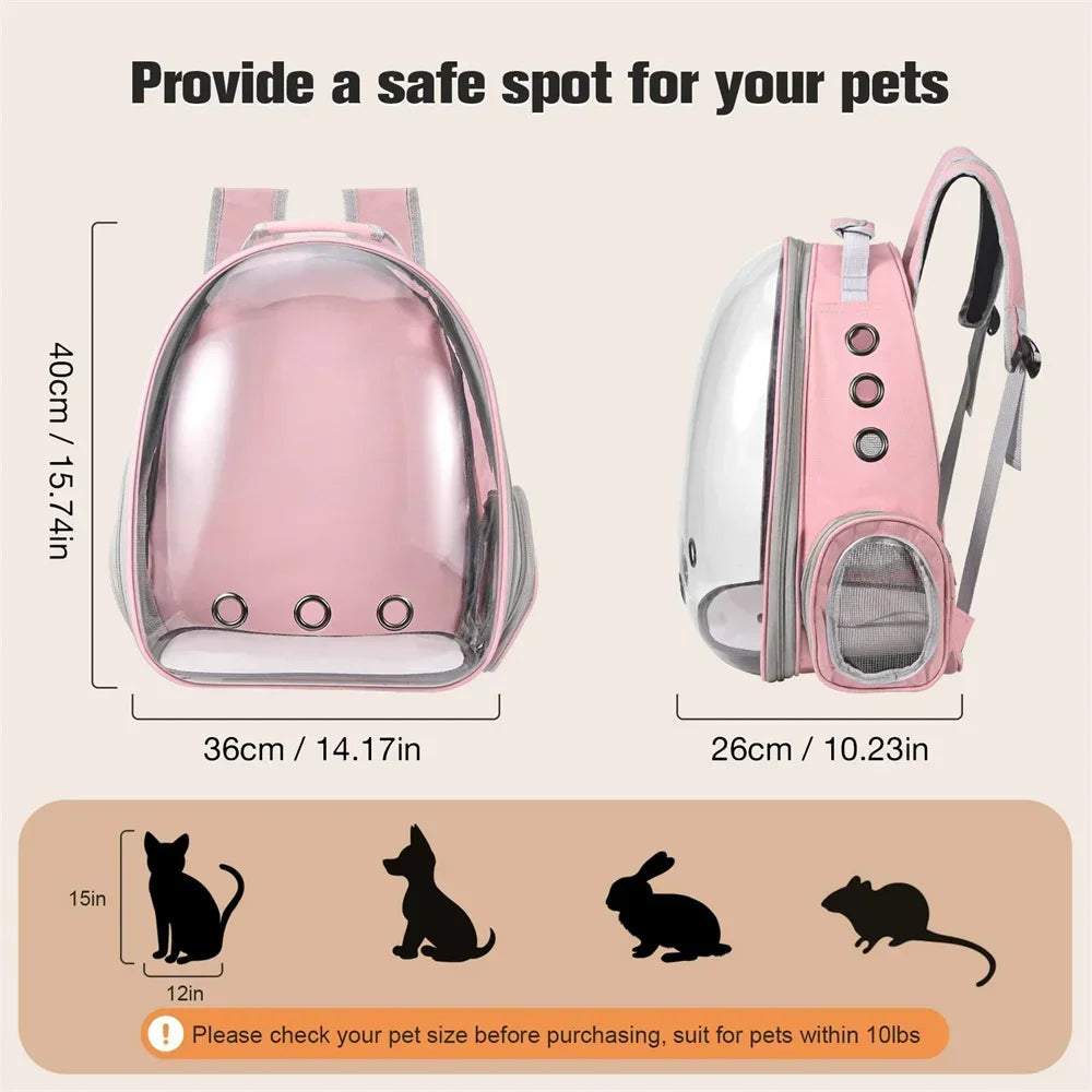 Cat Carrier Backpack Airline Approved Pet Carrier for Small Medium Cats Puppies Travel Hiking Camping Durable Pet Backpack