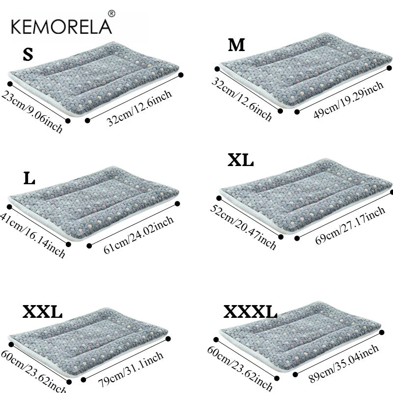 Pet Mat - Thick Cushioned Dog & Cat Bed, All-Season Soft Sleeping Pad, Non-Slip Machine Washable, Ideal for Small to Medium Dogs