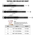 Outdoor Adjustable Military Dog Collar Traction Rope Metal D-Ring and Buckle Working Dog Collar Five-Level for Medium and Large