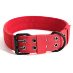 Outdoor Adjustable Military Dog Collar Traction Rope Metal D-Ring and Buckle Working Dog Collar Five-Level for Medium and Large