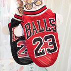 Breathable Mesh Dog Clothes Sport Large Dog Jersey Basketball Clothin Puppy T-Shirts Summer Pet Cat Shirt Prevent hair loss