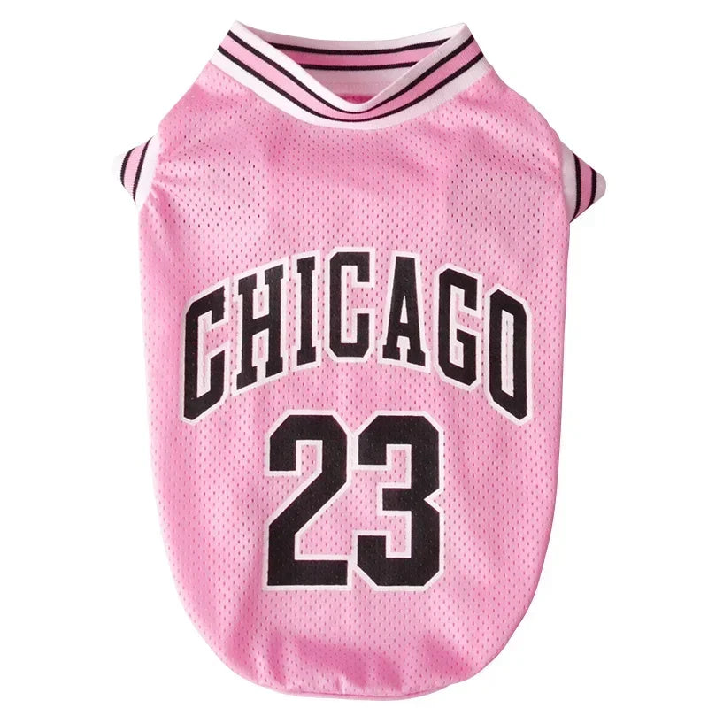 Breathable Mesh Dog Clothes Sport Large Dog Jersey Basketball Clothin Puppy T-Shirts Summer Pet Cat Shirt Prevent hair loss