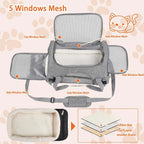 Pet Carrier Bag Airline Approved Up for Cats and Dogs Up to 20LBs, Soft Cat Carrier Dog Carrier Travel Kitten Carrier with Mat