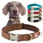 DC001 Dog Collars For Medium Dogs, Classic Heavy Duty Dog Collars With Quick Release Metal Buckle, Adjustable Medium Dog Collar