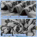 Pet Blanket to Keep Warm, Cut Flower Footprint Blanket, Cat and Dog Mat, Flannel Embossed Pet Blanket