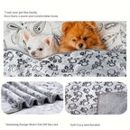 Soft Flannel Pet Blanket for Dogs Cats Plush Mat Dog Paw Print for Cats Dog  High Quality Dog Blanket Pet Mat Warm Dog Supplies