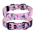 Tactical Dog Collar, Heavy Duty Nylon Dog Collar with Double Buckle, Adjustable Military Dog Collar for Medium Large Dogs